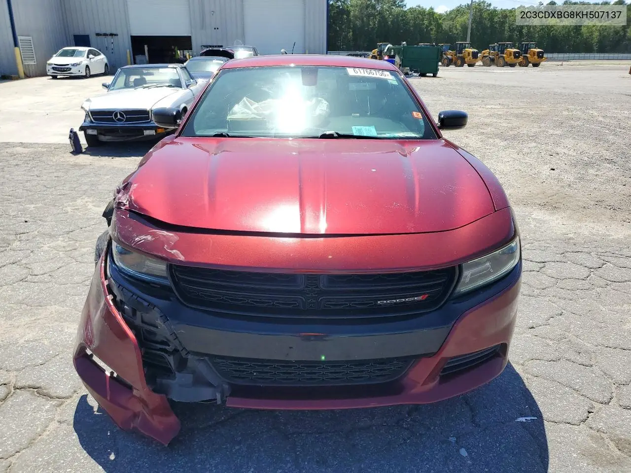 2019 Dodge Charger Sxt VIN: 2C3CDXBG8KH507137 Lot: 61766756