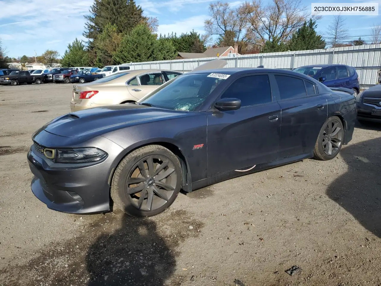 2C3CDXGJ3KH756885 2019 Dodge Charger Scat Pack