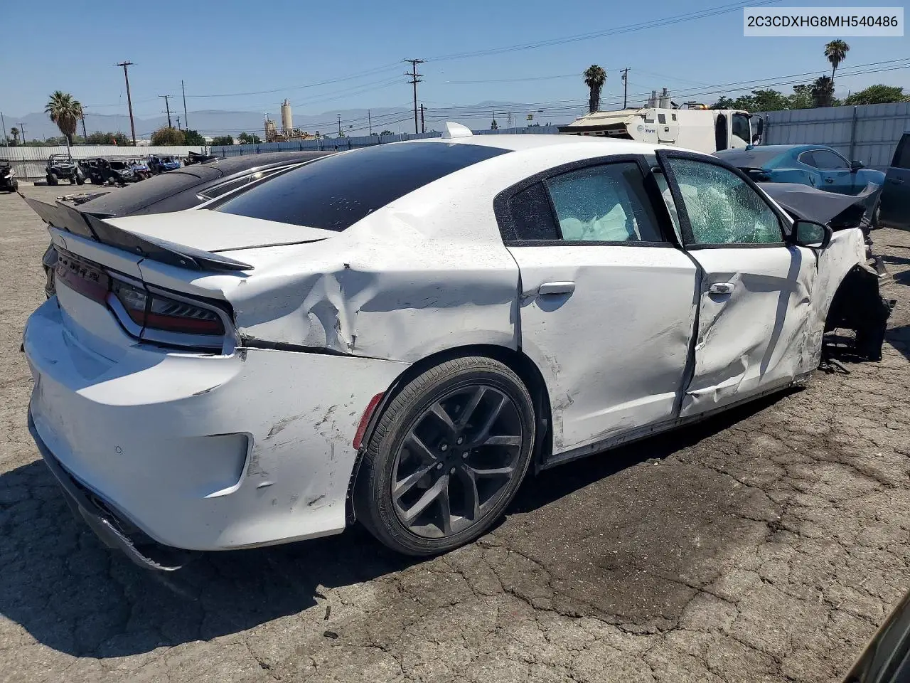 2021 Dodge Charger Gt VIN: 2C3CDXHG8MH540486 Lot: 56714906
