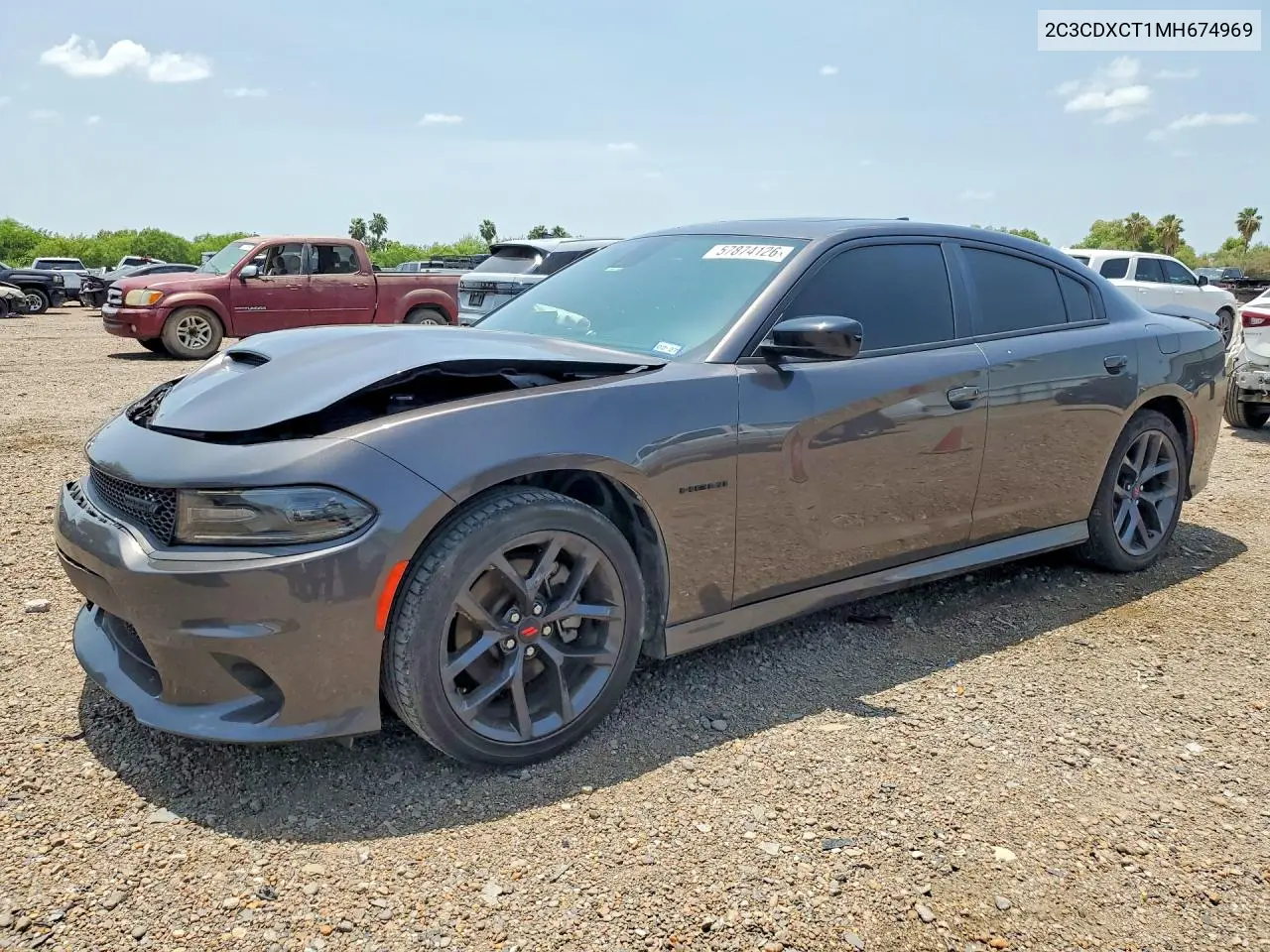 2021 Dodge Charger R/T VIN: 2C3CDXCT1MH674969 Lot: 57874126