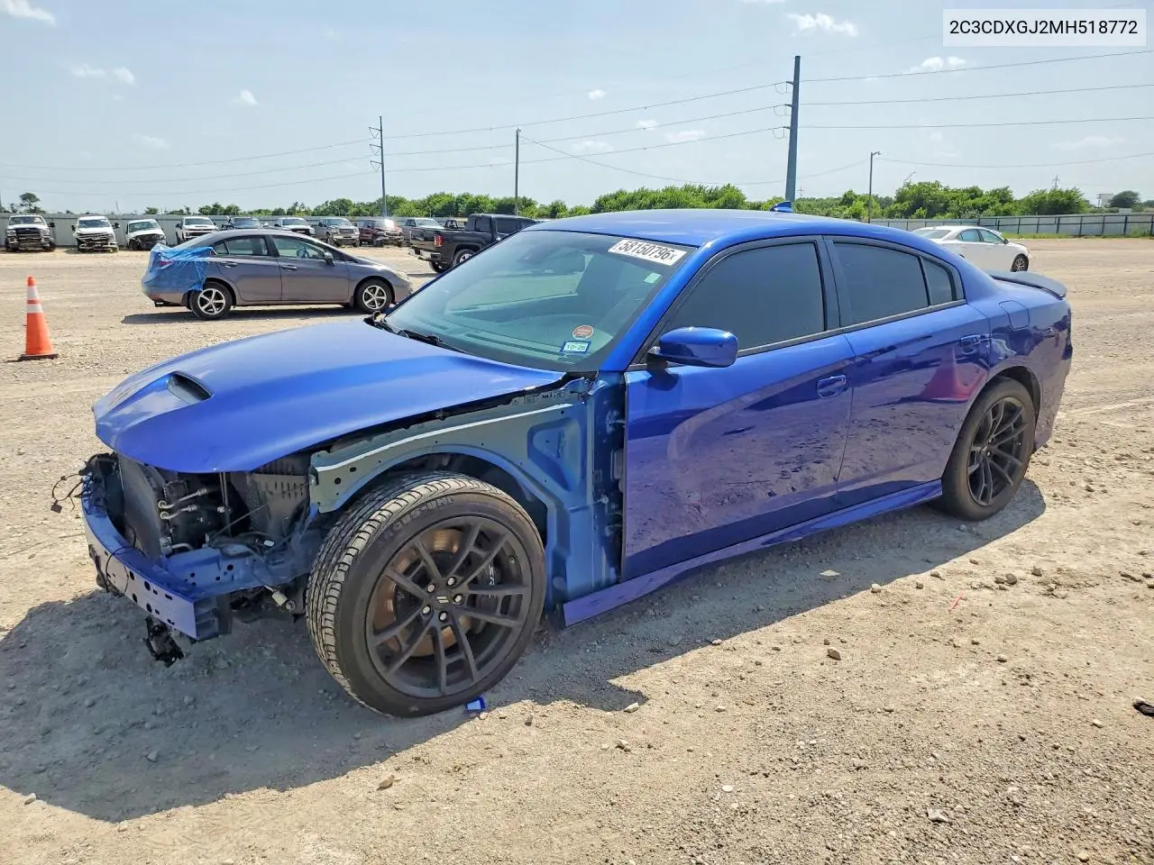 2021 Dodge Charger Scat Pack VIN: 2C3CDXGJ2MH518772 Lot: 58150796