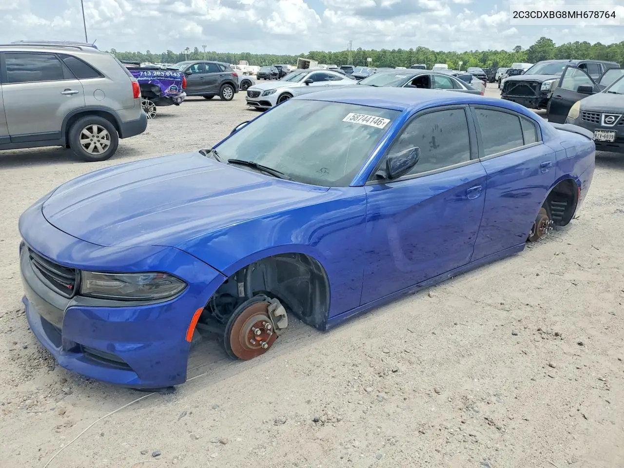 2021 Dodge Charger Sxt VIN: 2C3CDXBG8MH678764 Lot: 58744146