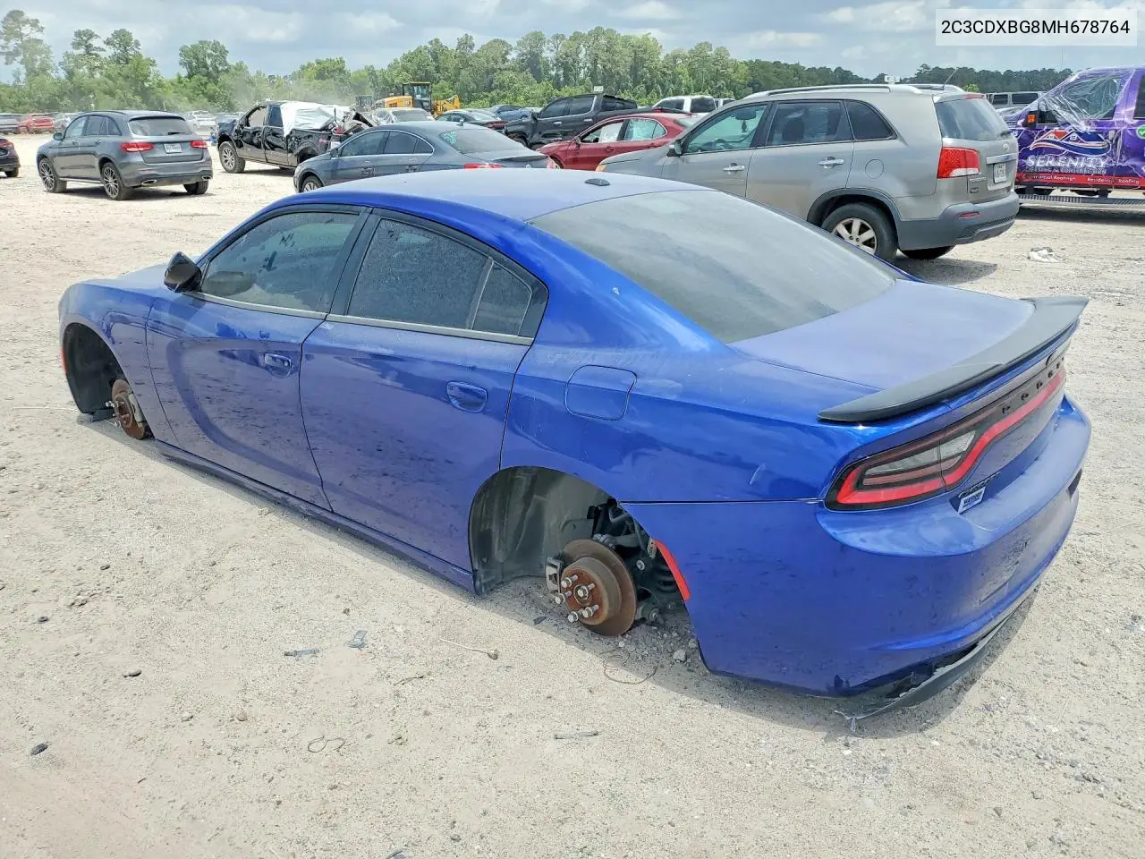 2021 Dodge Charger Sxt VIN: 2C3CDXBG8MH678764 Lot: 58744146