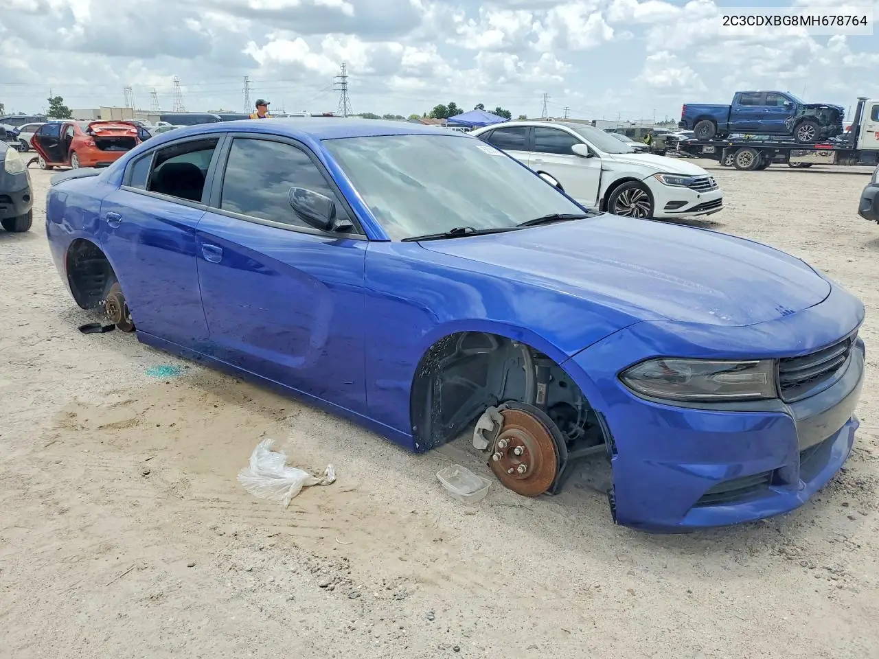 2021 Dodge Charger Sxt VIN: 2C3CDXBG8MH678764 Lot: 58744146