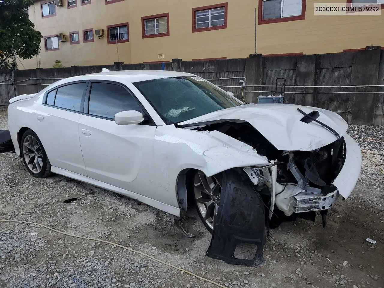 2021 Dodge Charger Gt VIN: 2C3CDXHG3MH579292 Lot: 58758536