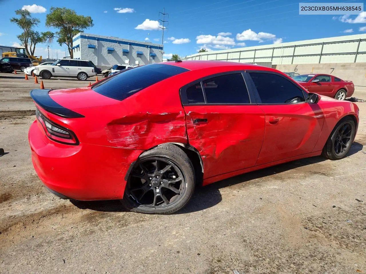2021 Dodge Charger Sxt VIN: 2C3CDXBG5MH638545 Lot: 59660496