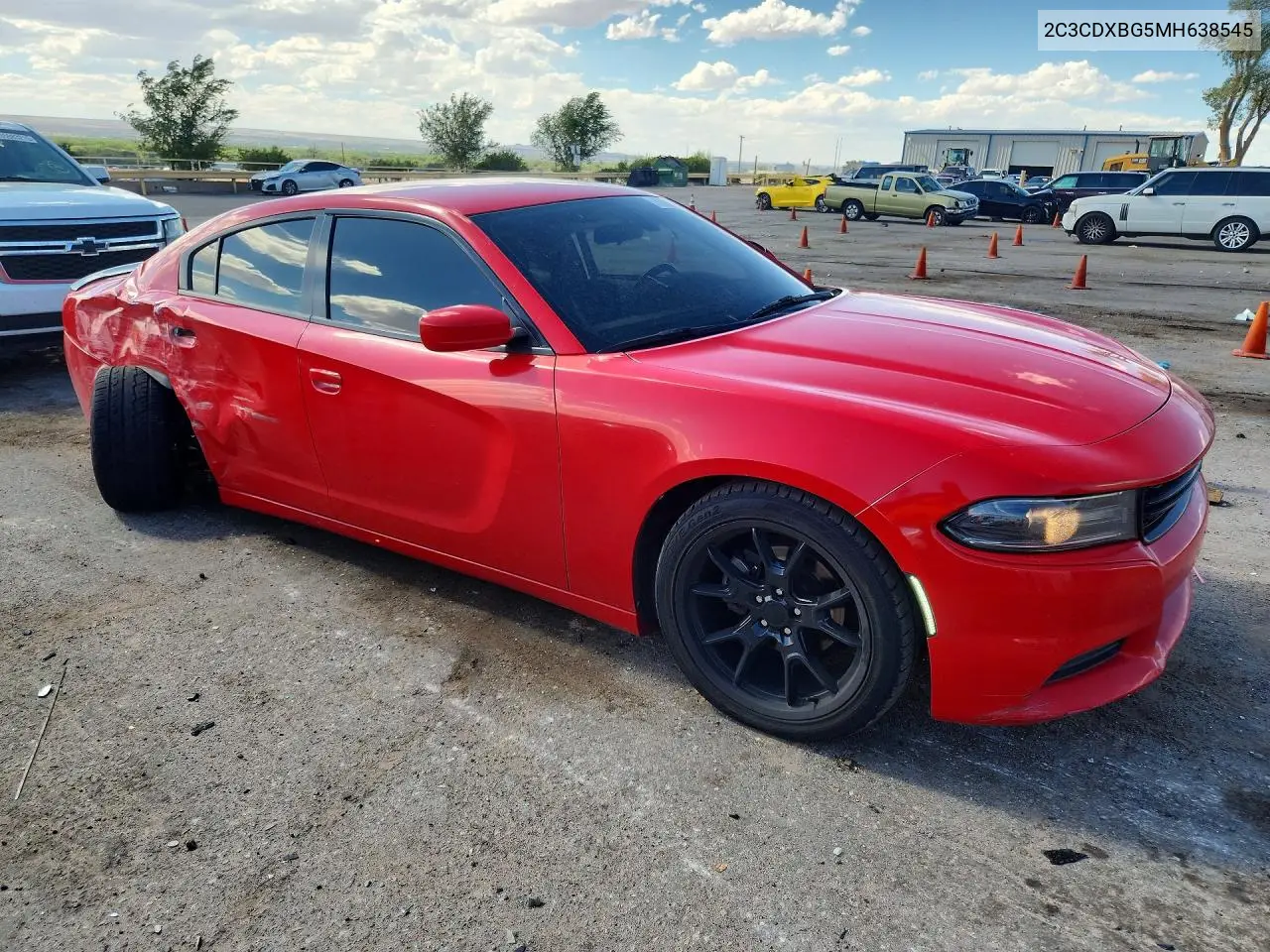2021 Dodge Charger Sxt VIN: 2C3CDXBG5MH638545 Lot: 59660496