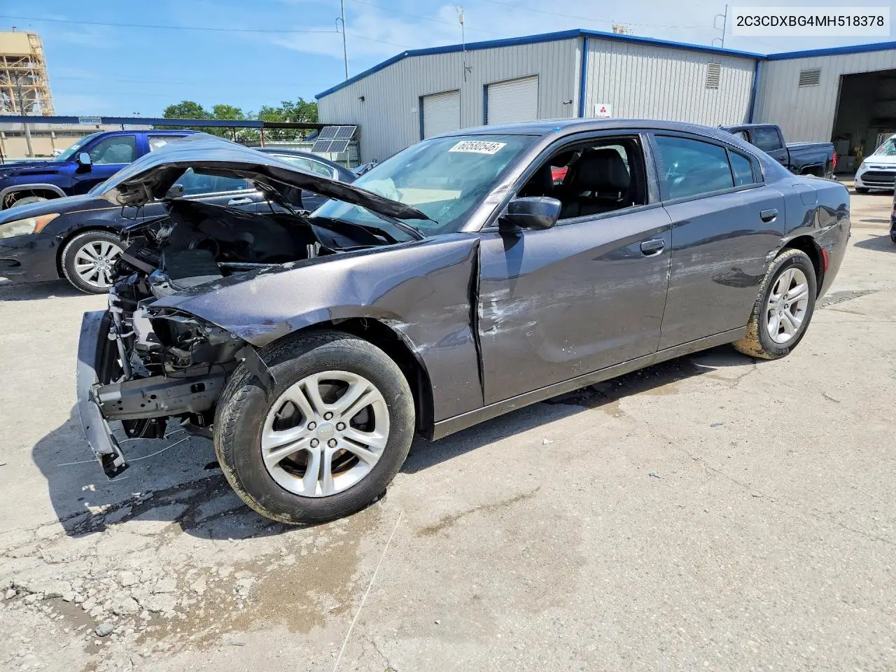 2021 Dodge Charger Sxt VIN: 2C3CDXBG4MH518378 Lot: 60580546