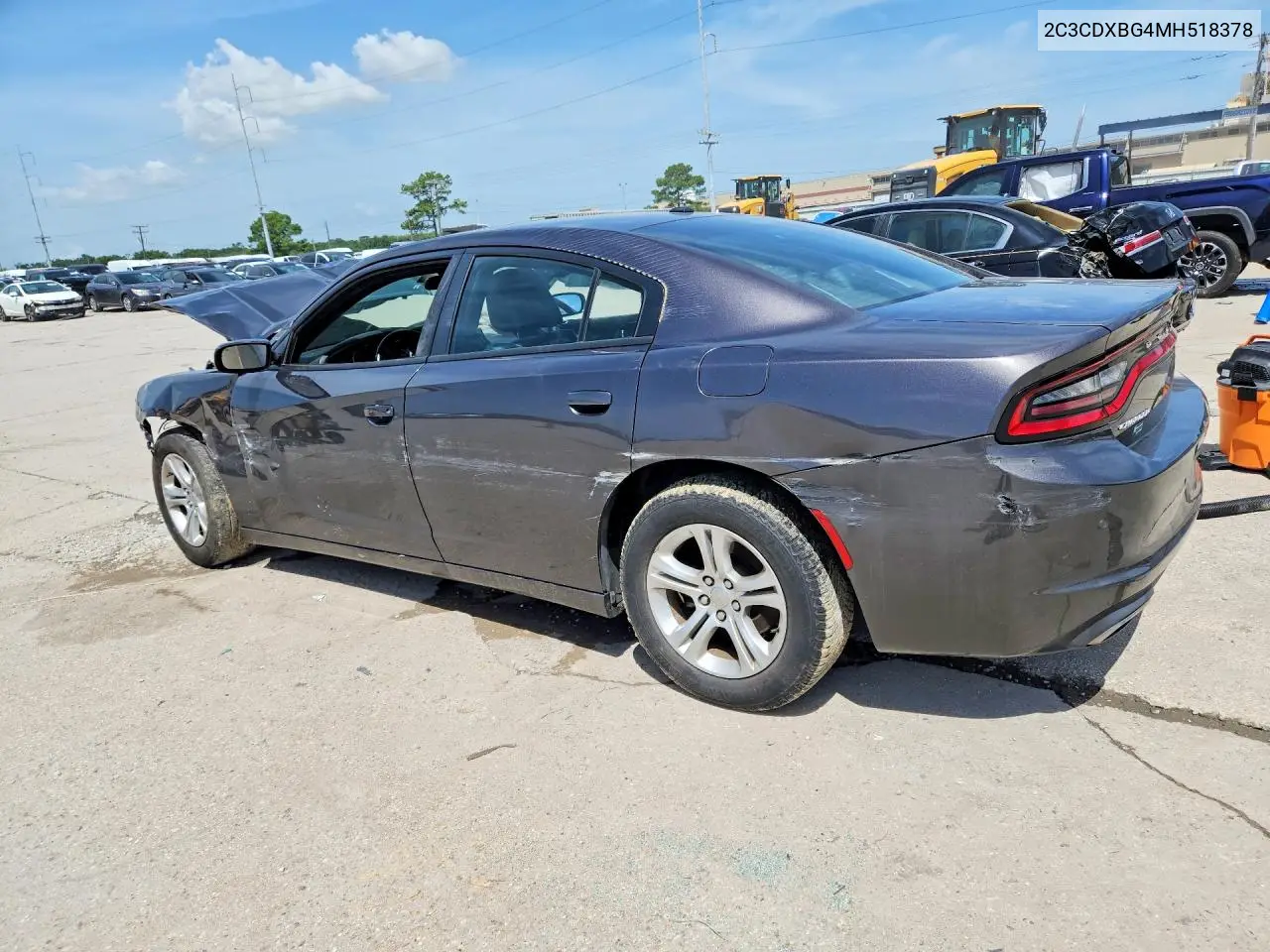 2021 Dodge Charger Sxt VIN: 2C3CDXBG4MH518378 Lot: 60580546