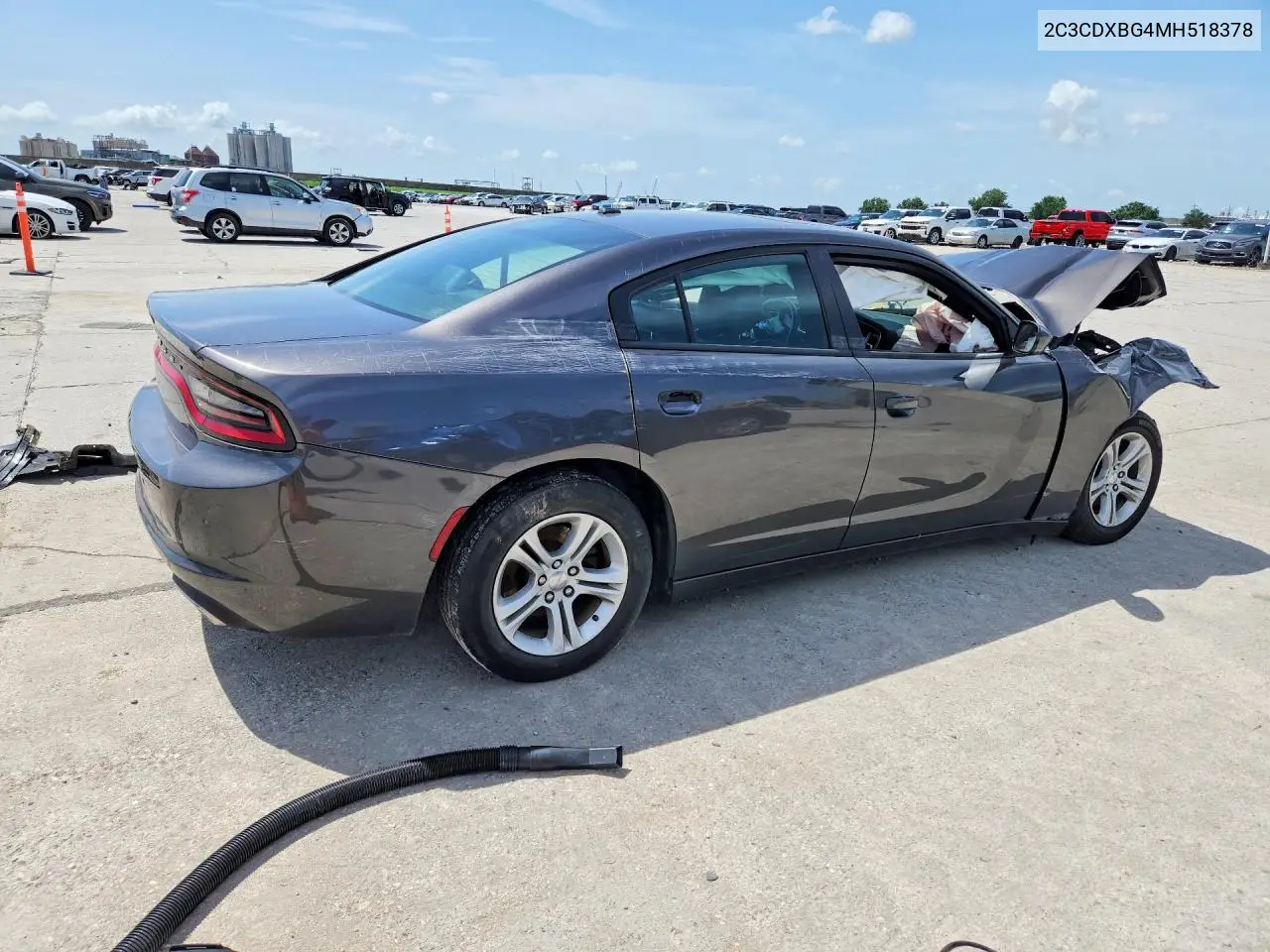 2021 Dodge Charger Sxt VIN: 2C3CDXBG4MH518378 Lot: 60580546