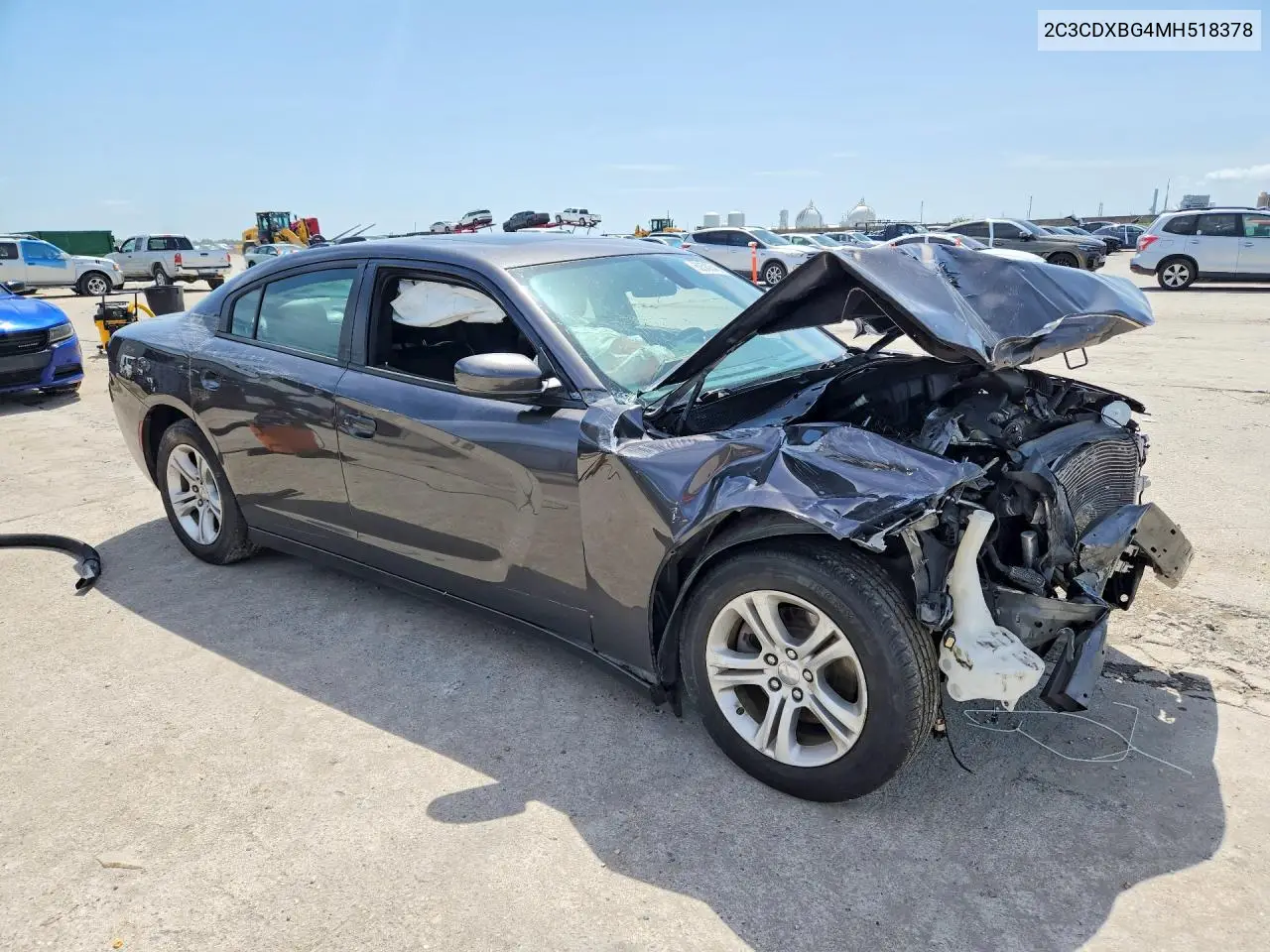2021 Dodge Charger Sxt VIN: 2C3CDXBG4MH518378 Lot: 60580546