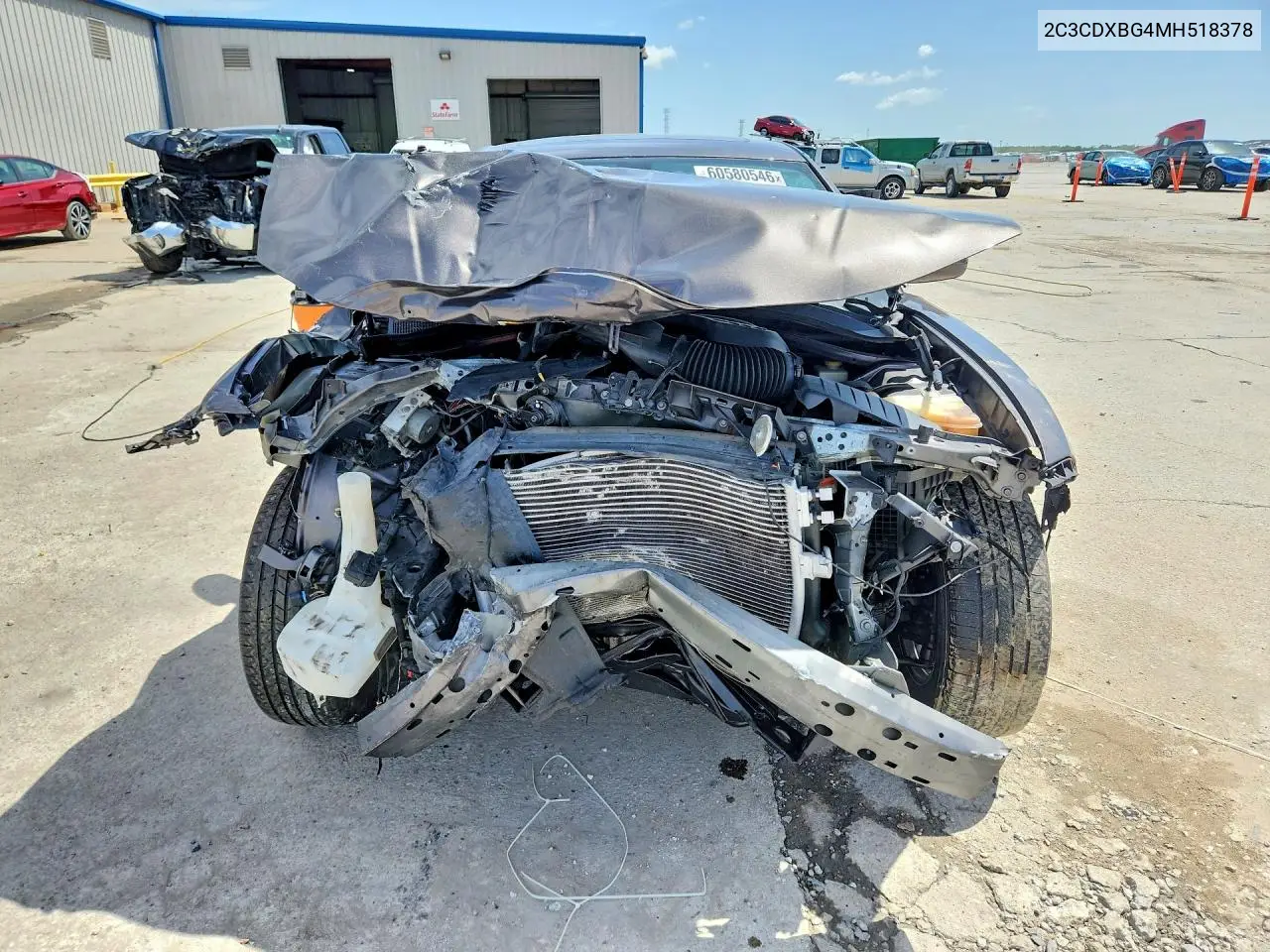 2021 Dodge Charger Sxt VIN: 2C3CDXBG4MH518378 Lot: 60580546