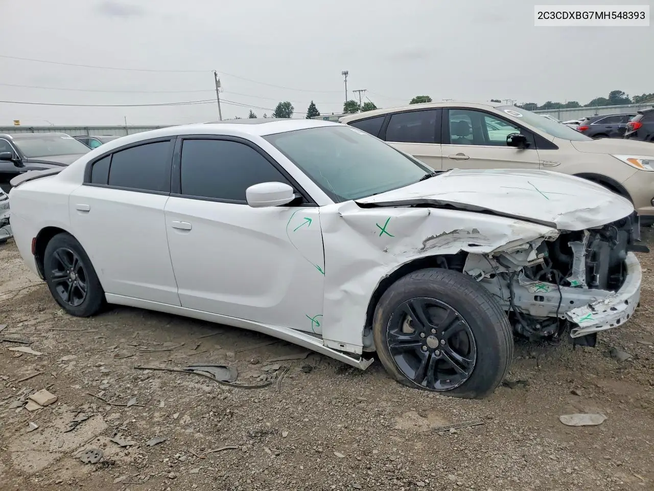 2021 Dodge Charger Sxt VIN: 2C3CDXBG7MH548393 Lot: 60999006