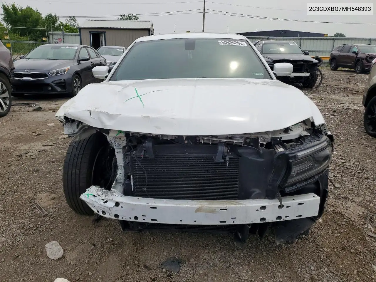 2021 Dodge Charger Sxt VIN: 2C3CDXBG7MH548393 Lot: 60999006