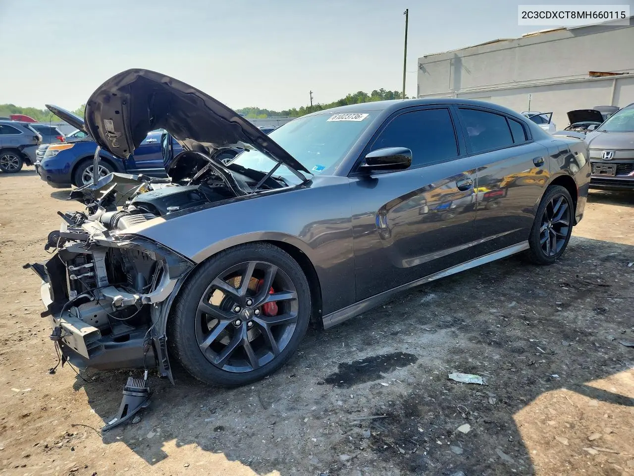 2021 Dodge Charger R/T VIN: 2C3CDXCT8MH660115 Lot: 61023736
