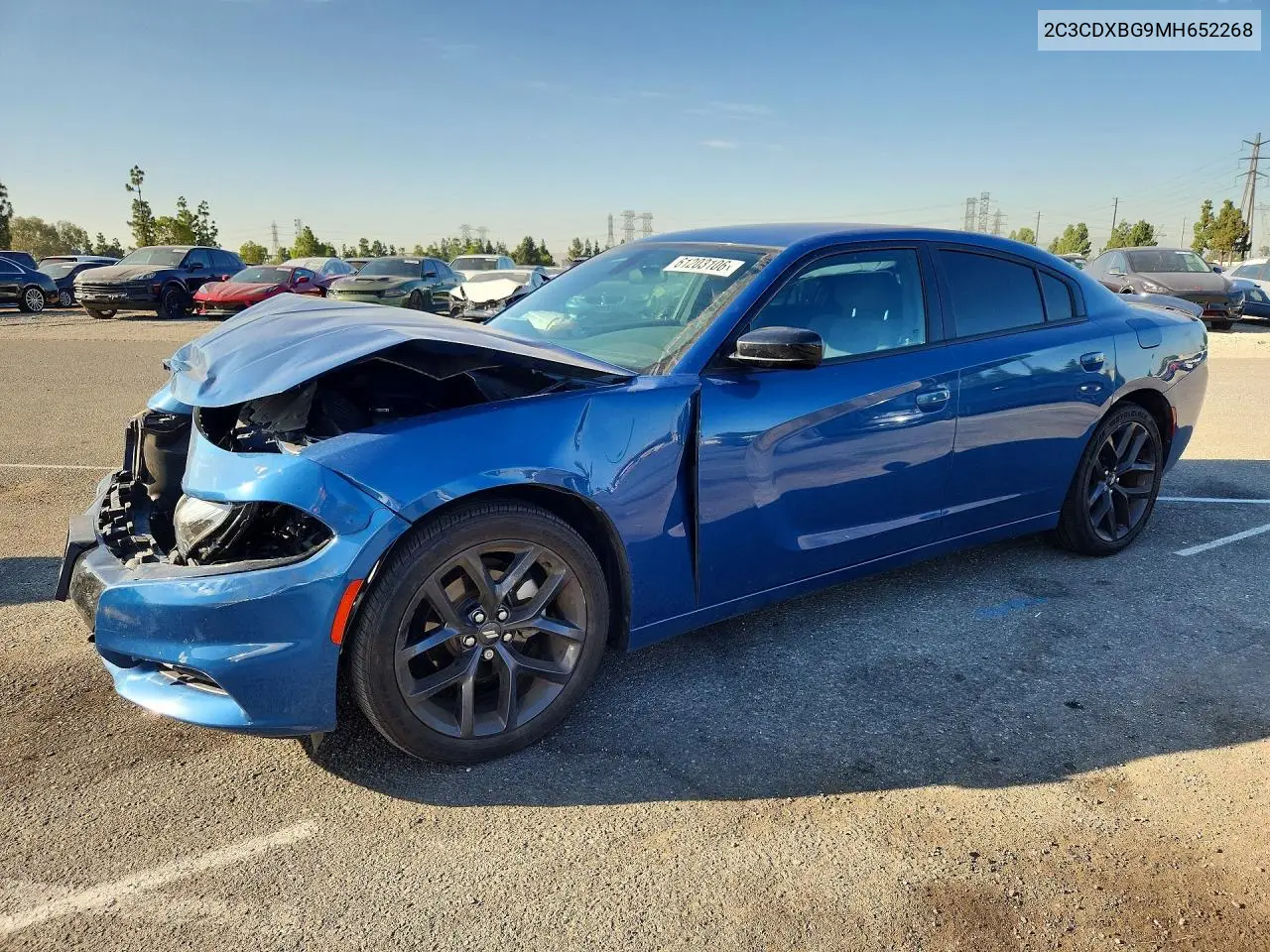 2021 Dodge Charger Sxt VIN: 2C3CDXBG9MH652268 Lot: 61203106