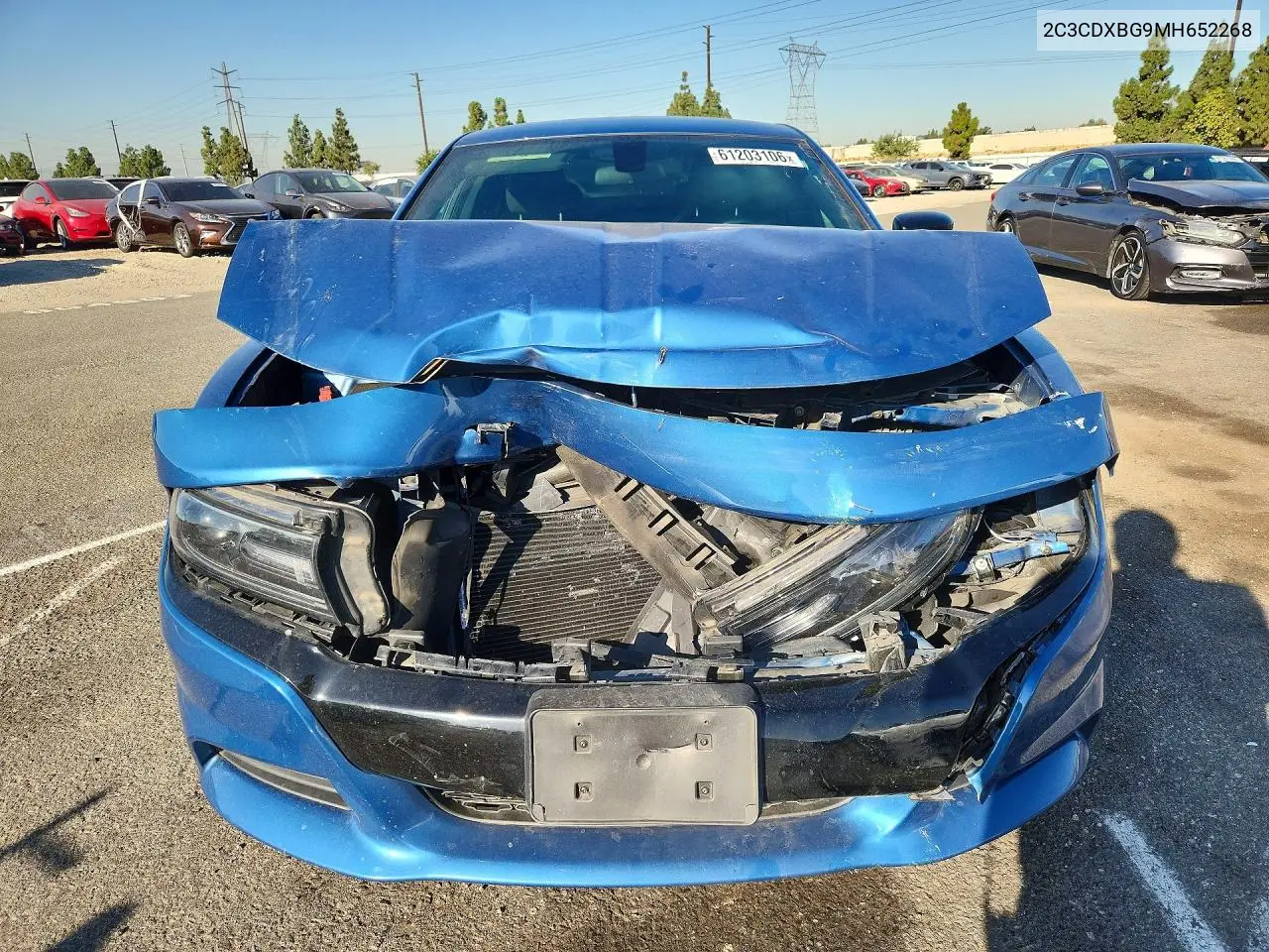 2021 Dodge Charger Sxt VIN: 2C3CDXBG9MH652268 Lot: 61203106
