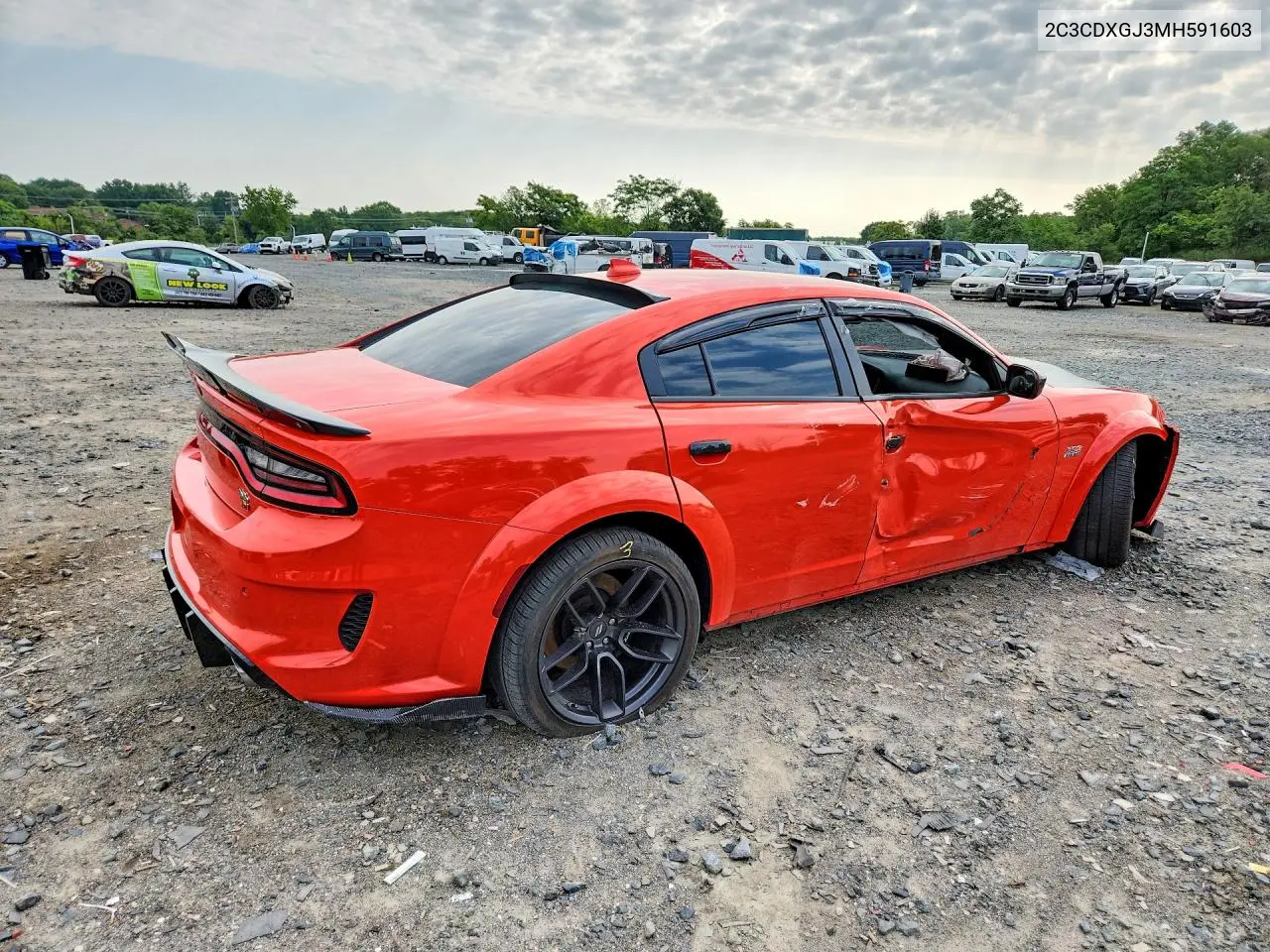 2021 Dodge Charger Scat Pack VIN: 2C3CDXGJ3MH591603 Lot: 61319086