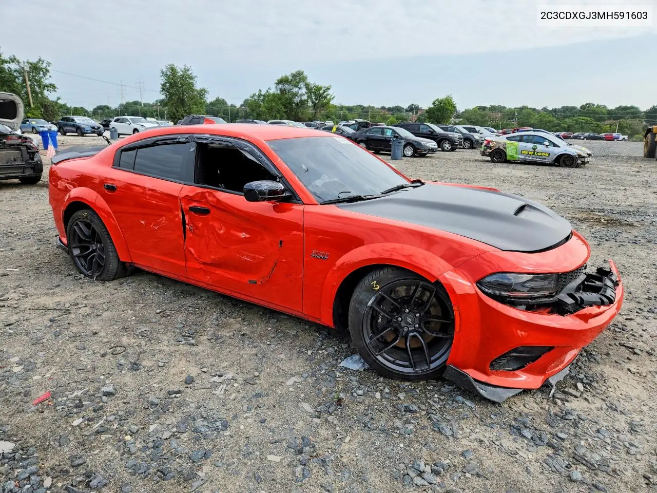 2021 Dodge Charger Scat Pack VIN: 2C3CDXGJ3MH591603 Lot: 61319086