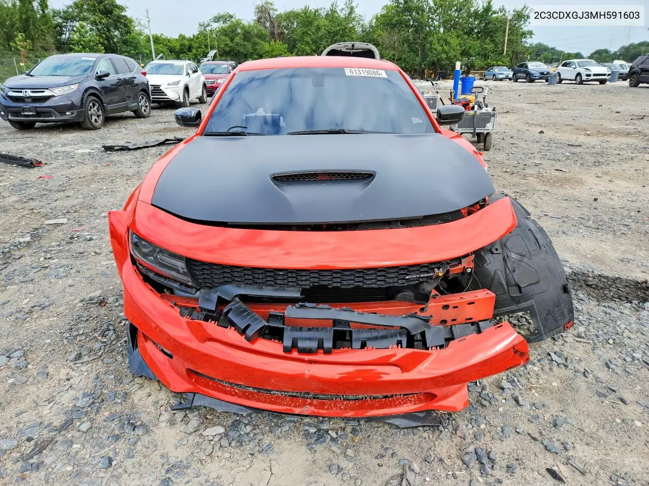 2021 Dodge Charger Scat Pack VIN: 2C3CDXGJ3MH591603 Lot: 61319086
