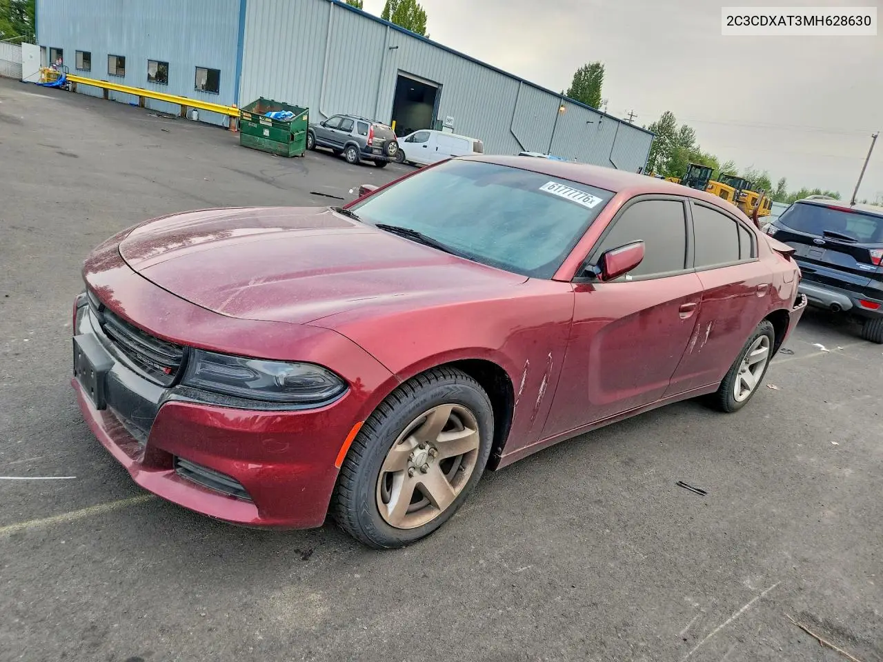 2021 Dodge Charger Police VIN: 2C3CDXAT3MH628630 Lot: 61777776
