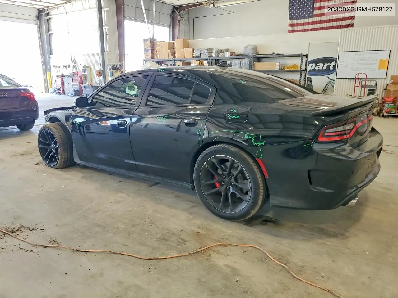 2021 Dodge Charger Scat Pack VIN: 2C3CDXGJ9MH578127 Lot: 61785956