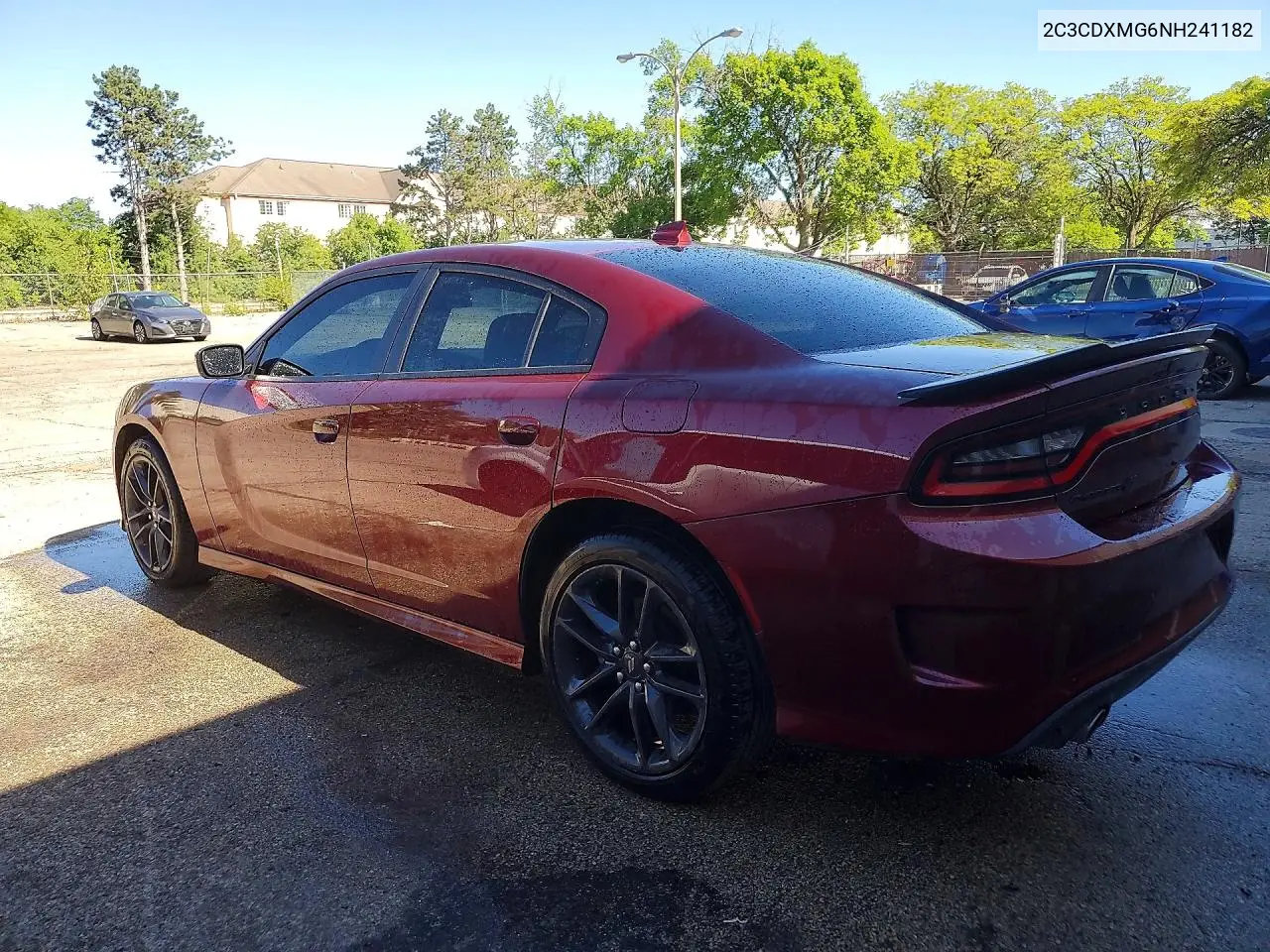 2022 Dodge Charger Gt VIN: 2C3CDXMG6NH241182 Lot: 56089906