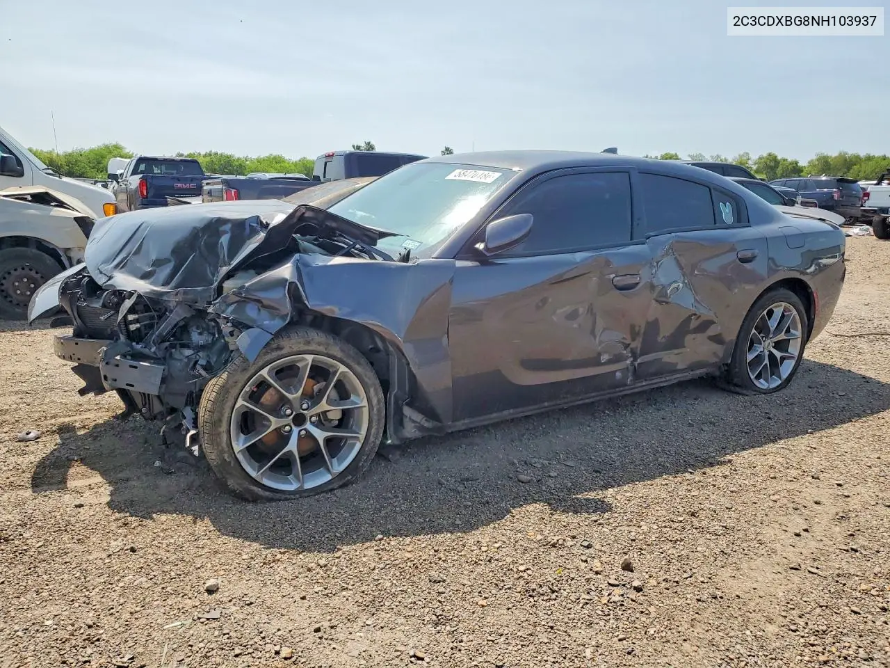 2022 Dodge Charger Sxt VIN: 2C3CDXBG8NH103937 Lot: 58470186