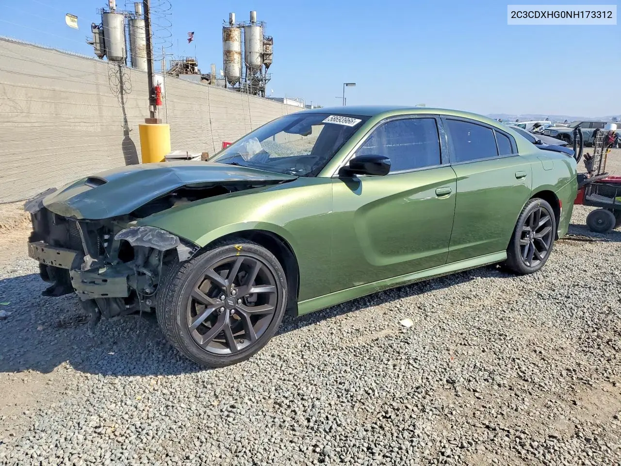 2022 Dodge Charger Gt VIN: 2C3CDXHG0NH173312 Lot: 58693966