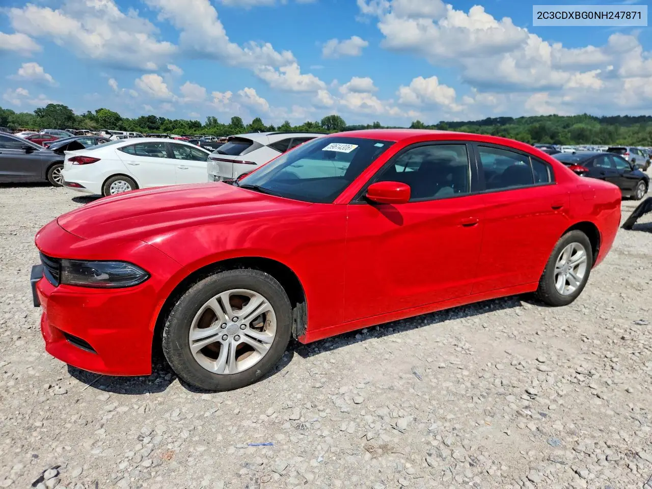 2022 Dodge Charger Sxt VIN: 2C3CDXBG0NH247871 Lot: 59614306