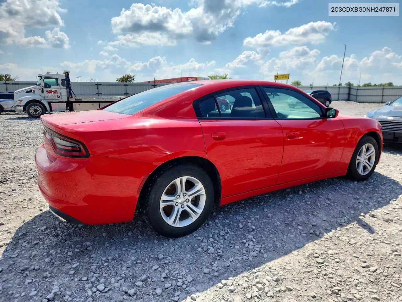 2022 Dodge Charger Sxt VIN: 2C3CDXBG0NH247871 Lot: 59614306
