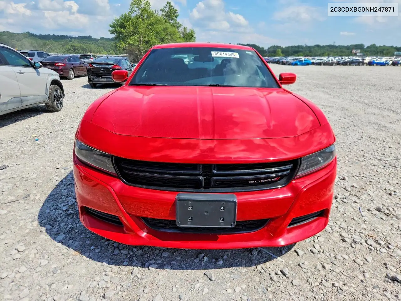 2022 Dodge Charger Sxt VIN: 2C3CDXBG0NH247871 Lot: 59614306