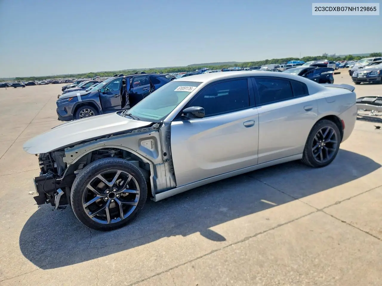 2022 Dodge Charger Sxt VIN: 2C3CDXBG7NH129865 Lot: 61050176