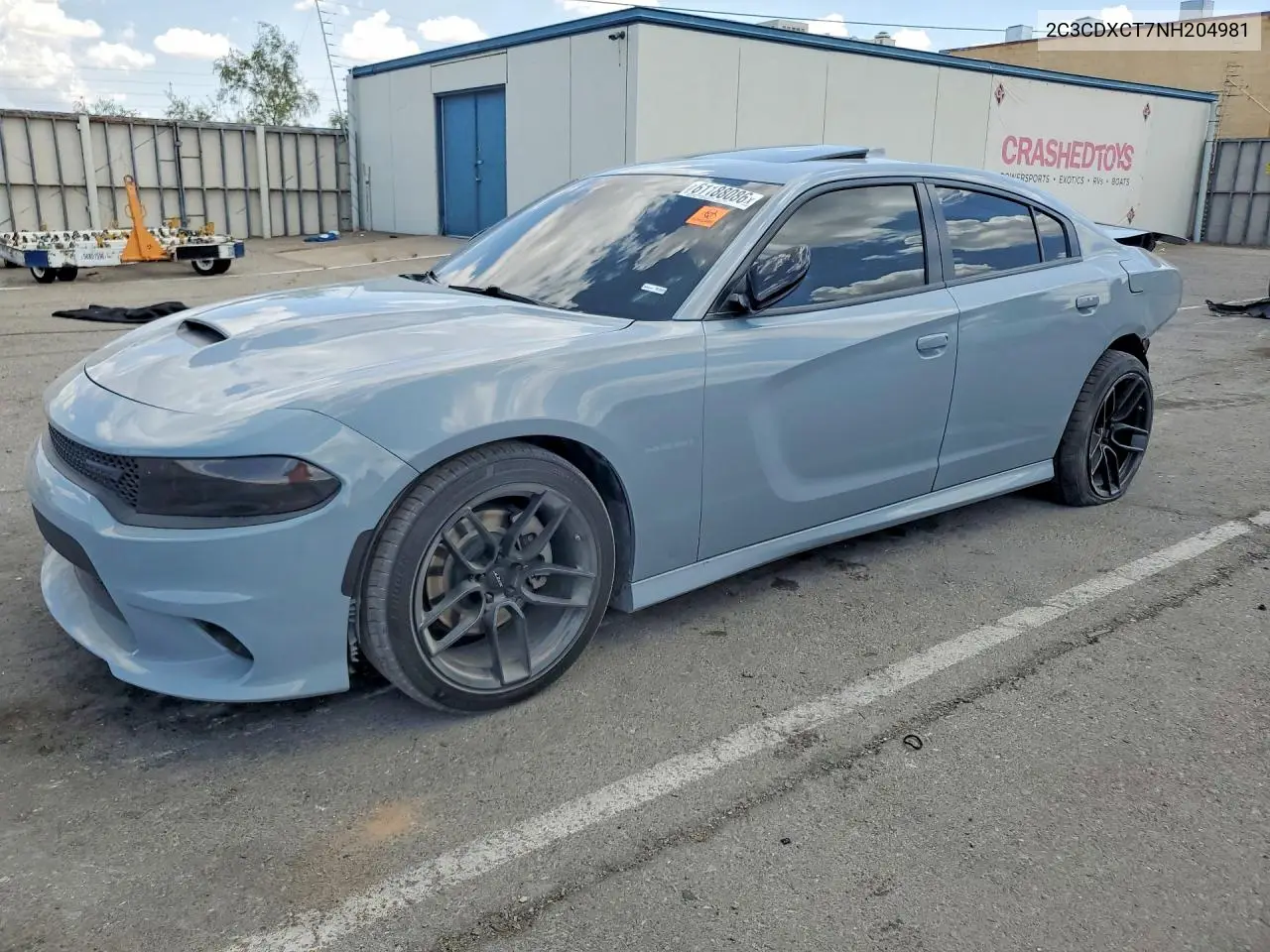 2022 Dodge Charger R/T VIN: 2C3CDXCT7NH204981 Lot: 61188086