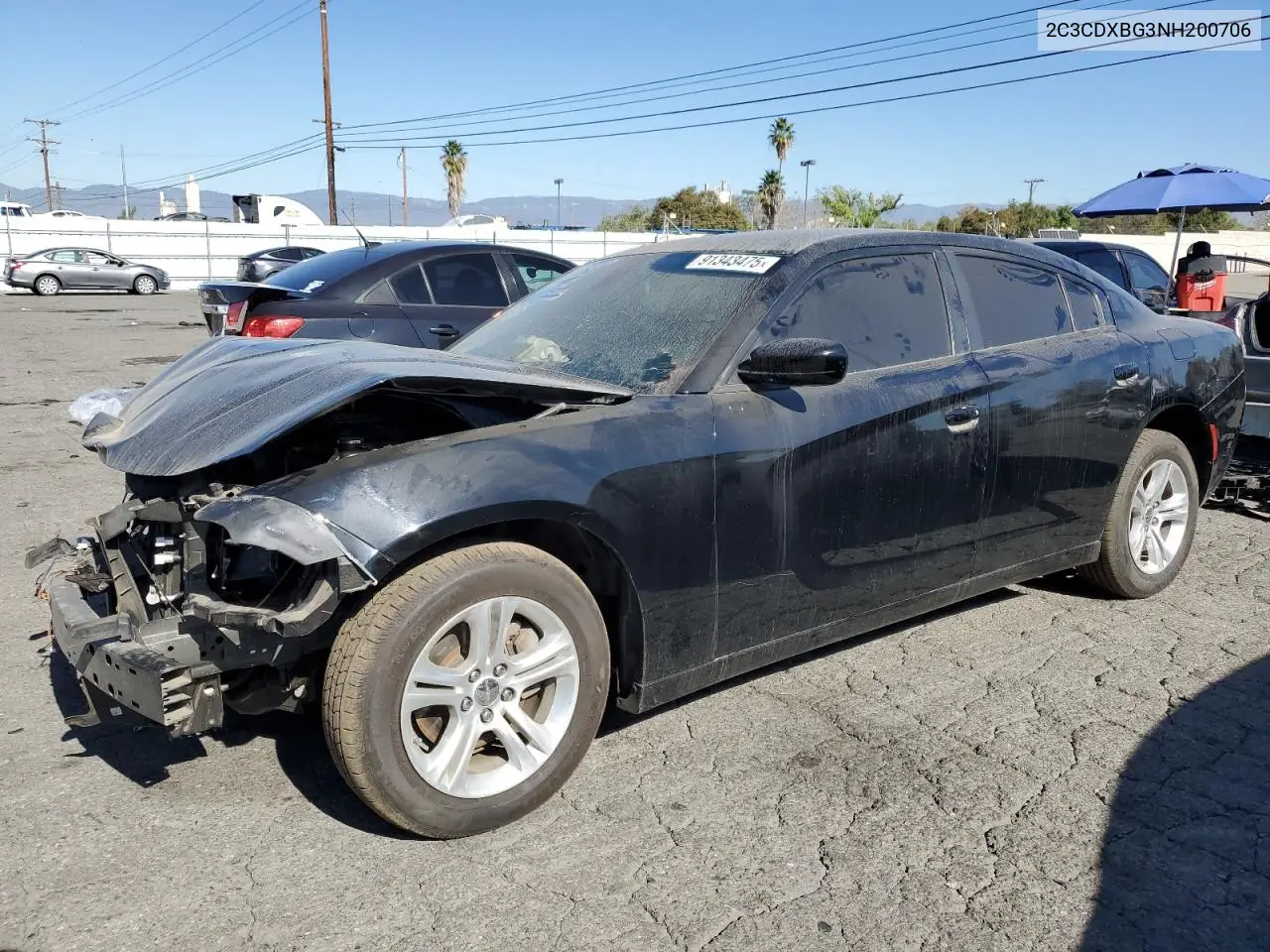 2C3CDXBG3NH200706 2022 Dodge Charger Sxt