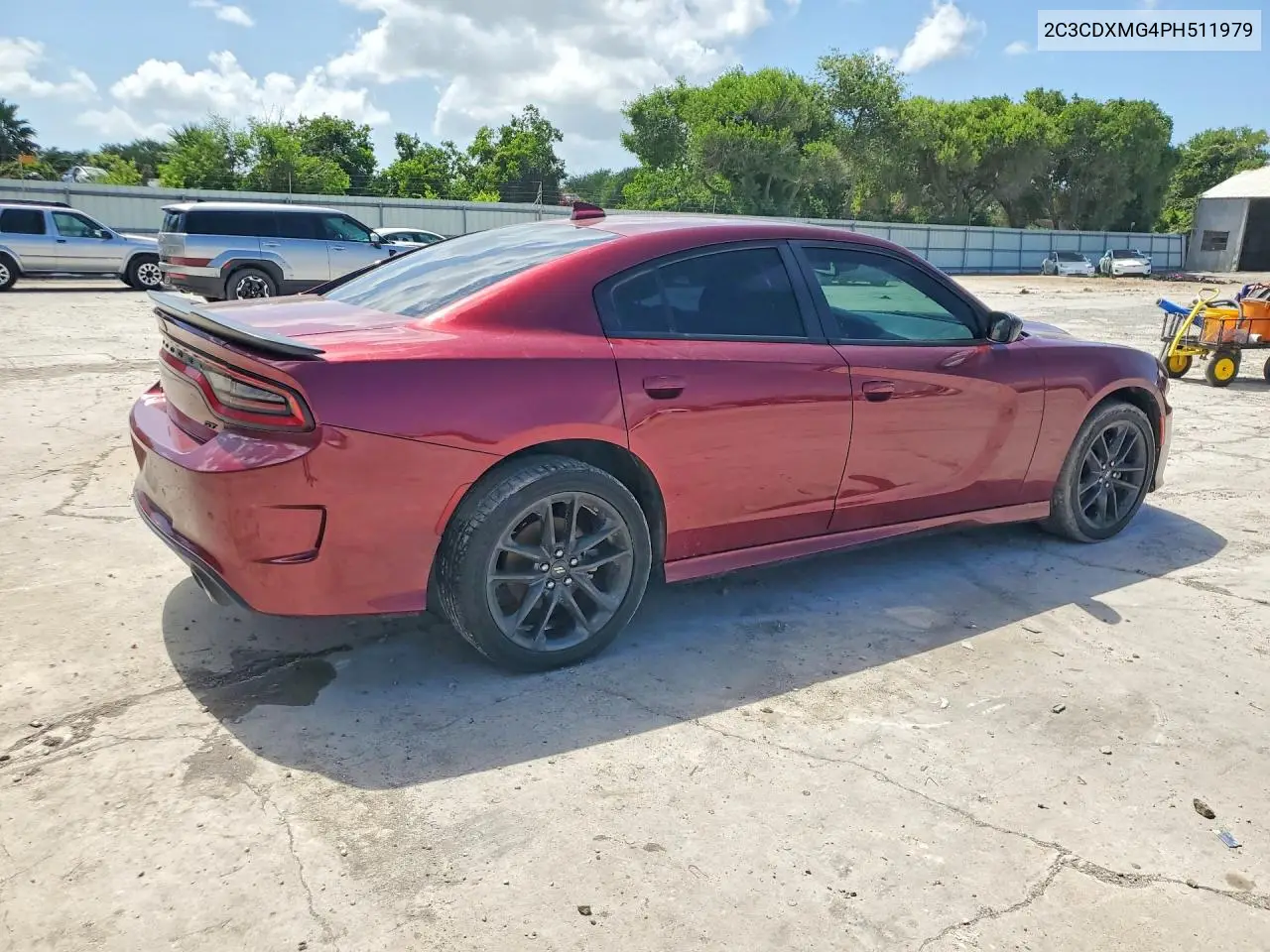 2023 Dodge Charger Gt VIN: 2C3CDXMG4PH511979 Lot: 56785446