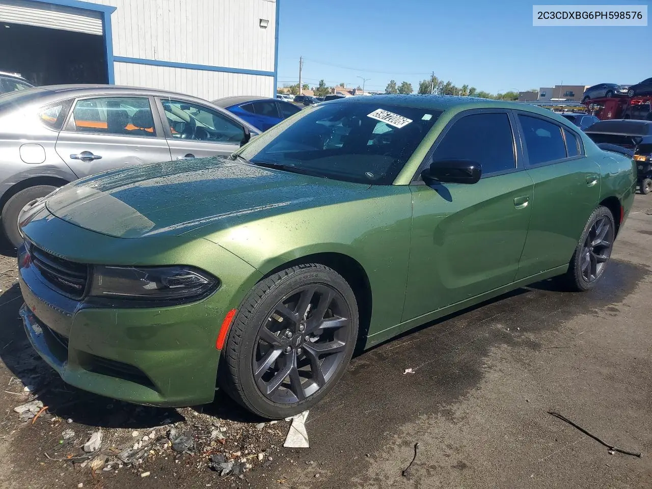 2023 Dodge Charger Sxt VIN: 2C3CDXBG6PH598576 Lot: 59672006