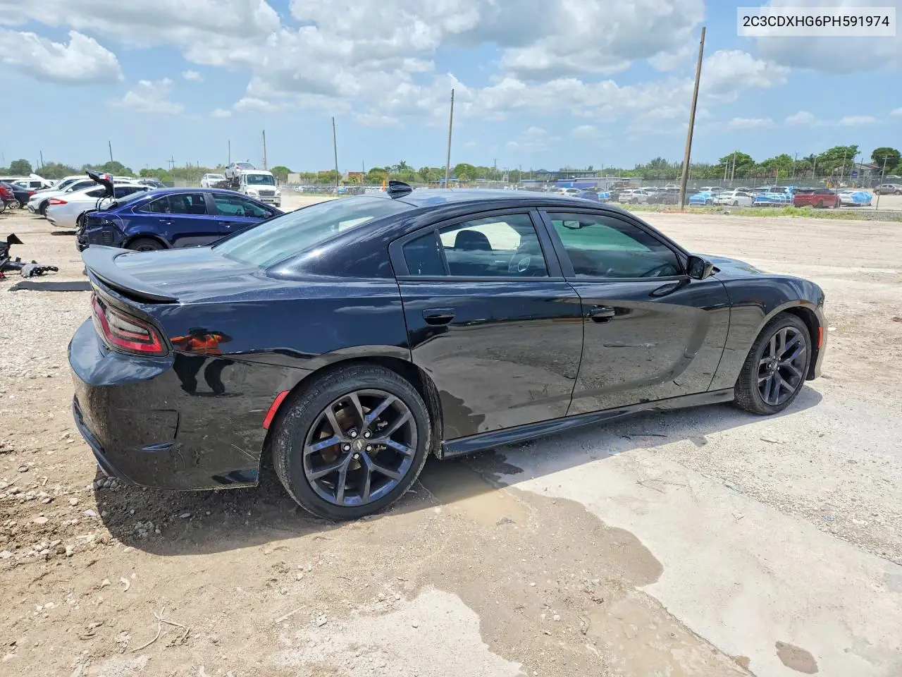 2023 Dodge Charger Gt VIN: 2C3CDXHG6PH591974 Lot: 61216776