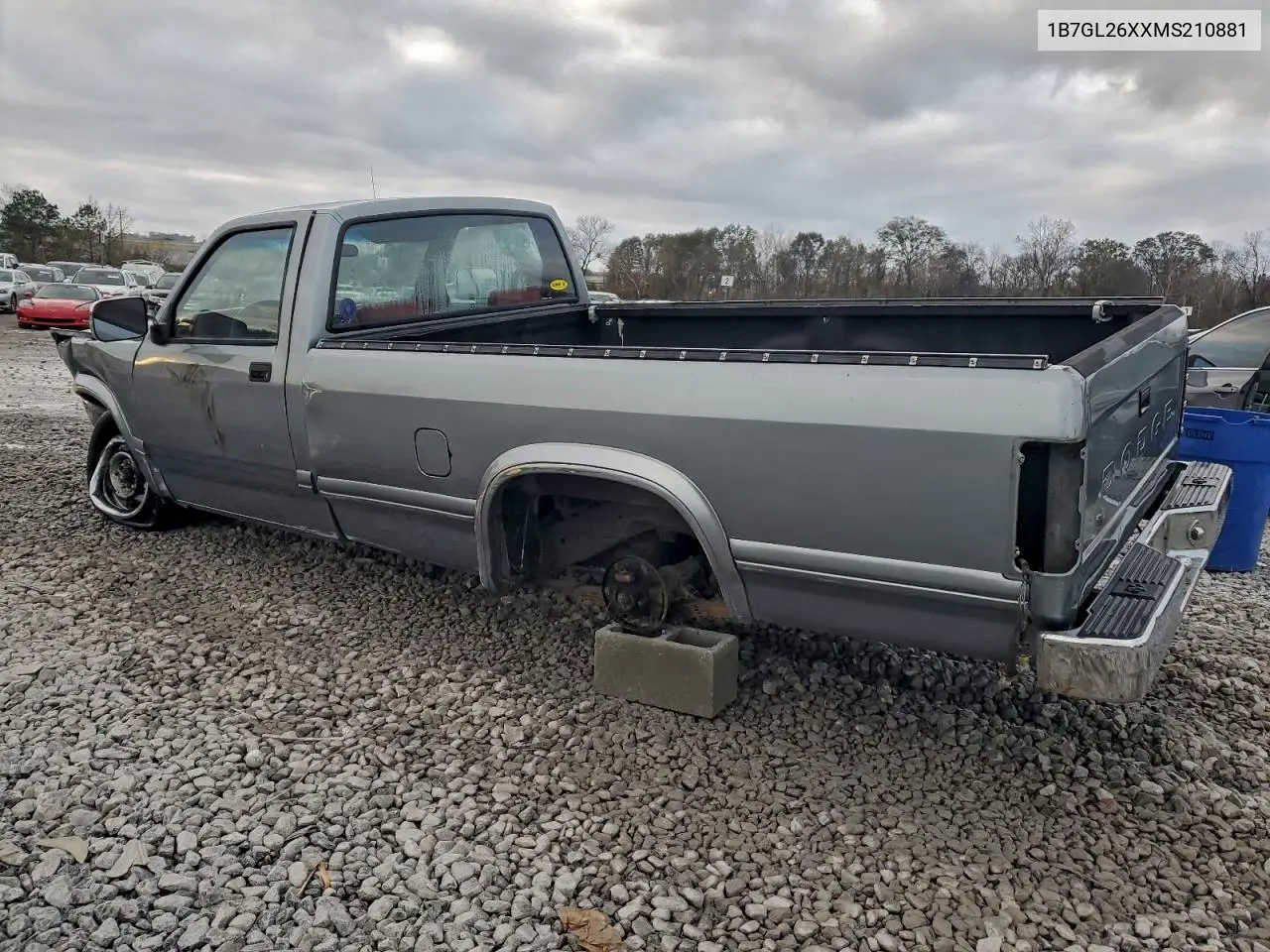 1B7GL26XXMS210881 1991 Dodge Dakota