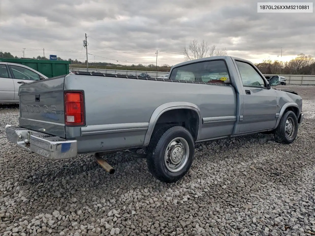1B7GL26XXMS210881 1991 Dodge Dakota