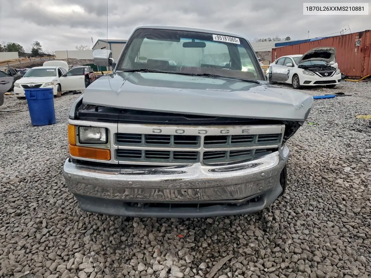 1B7GL26XXMS210881 1991 Dodge Dakota