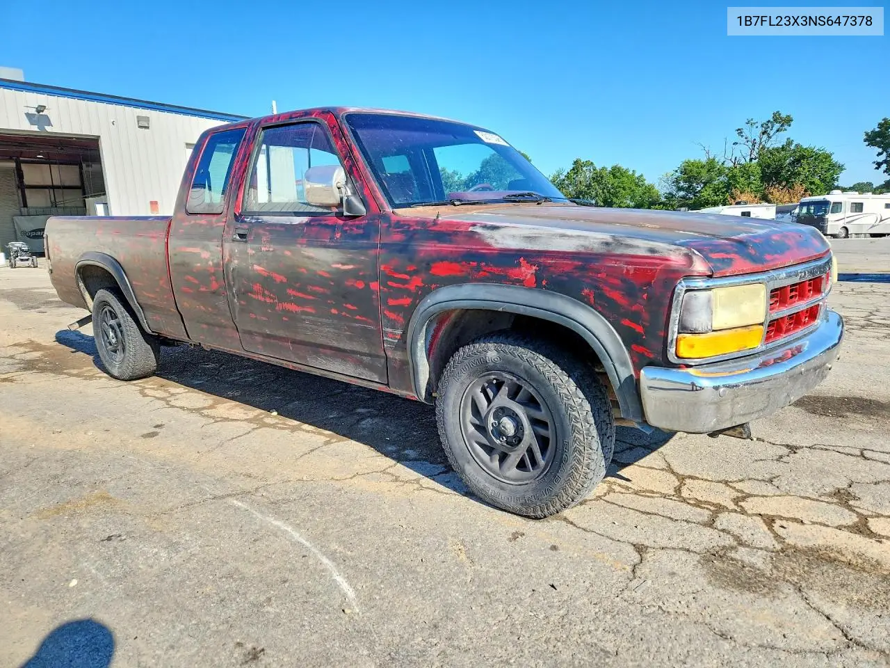 1992 Dodge Dakota VIN: 1B7FL23X3NS647378 Lot: 60173326