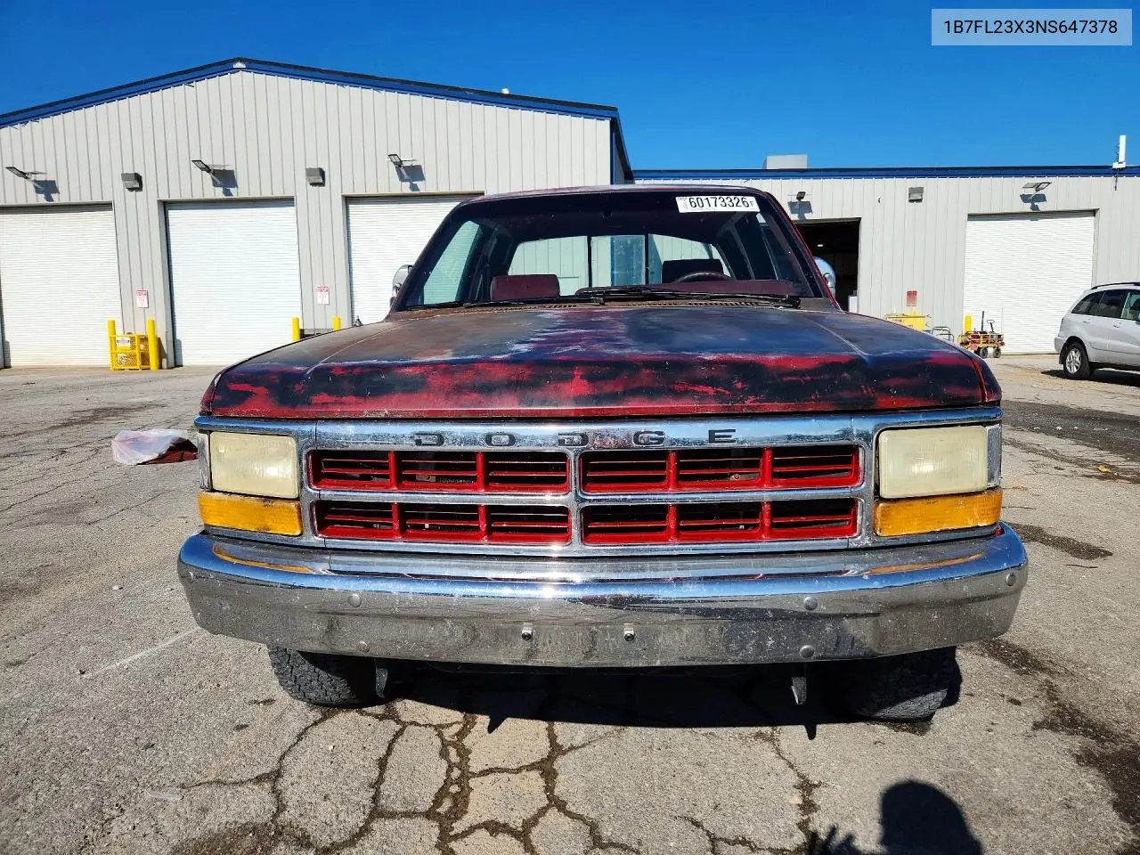 1992 Dodge Dakota VIN: 1B7FL23X3NS647378 Lot: 60173326