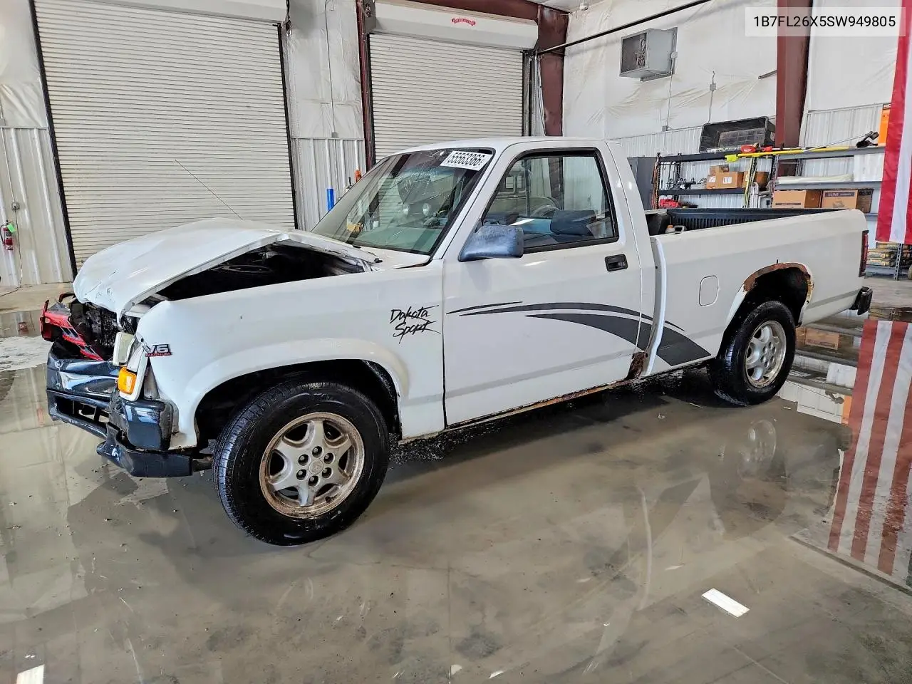 1995 Dodge Dakota VIN: 1B7FL26X5SW949805 Lot: 55563366