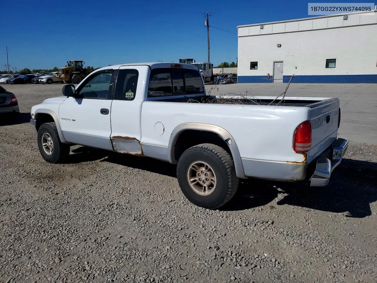 1998 Dodge Dakota VIN: 1B7GG22YXWS744095 Lot: 57064566