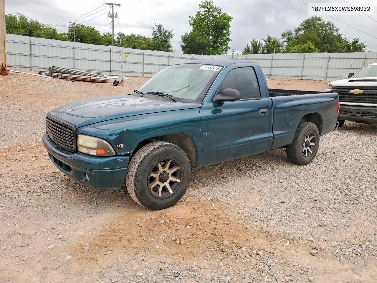 1998 Dodge Dakota VIN: 1B7FL26X9WS698932 Lot: 57930466