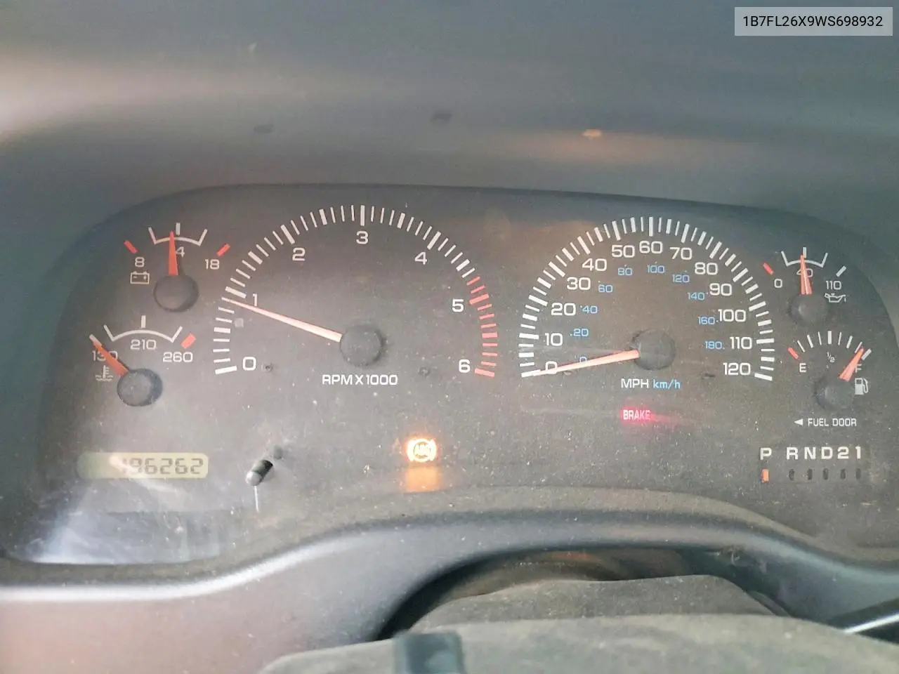 1998 Dodge Dakota VIN: 1B7FL26X9WS698932 Lot: 57930466