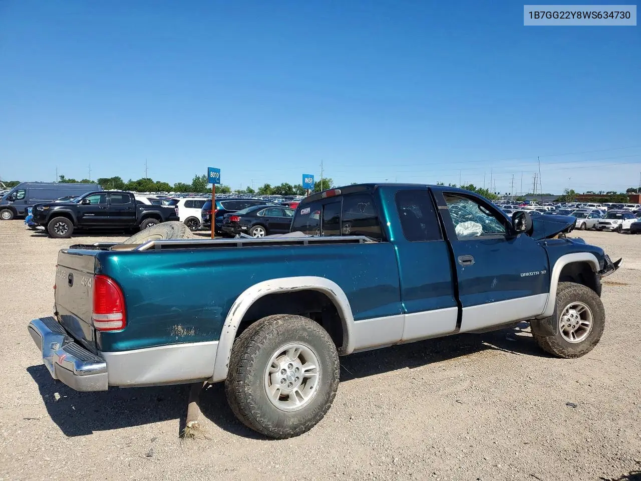 1998 Dodge Dakota VIN: 1B7GG22Y8WS634730 Lot: 58787426