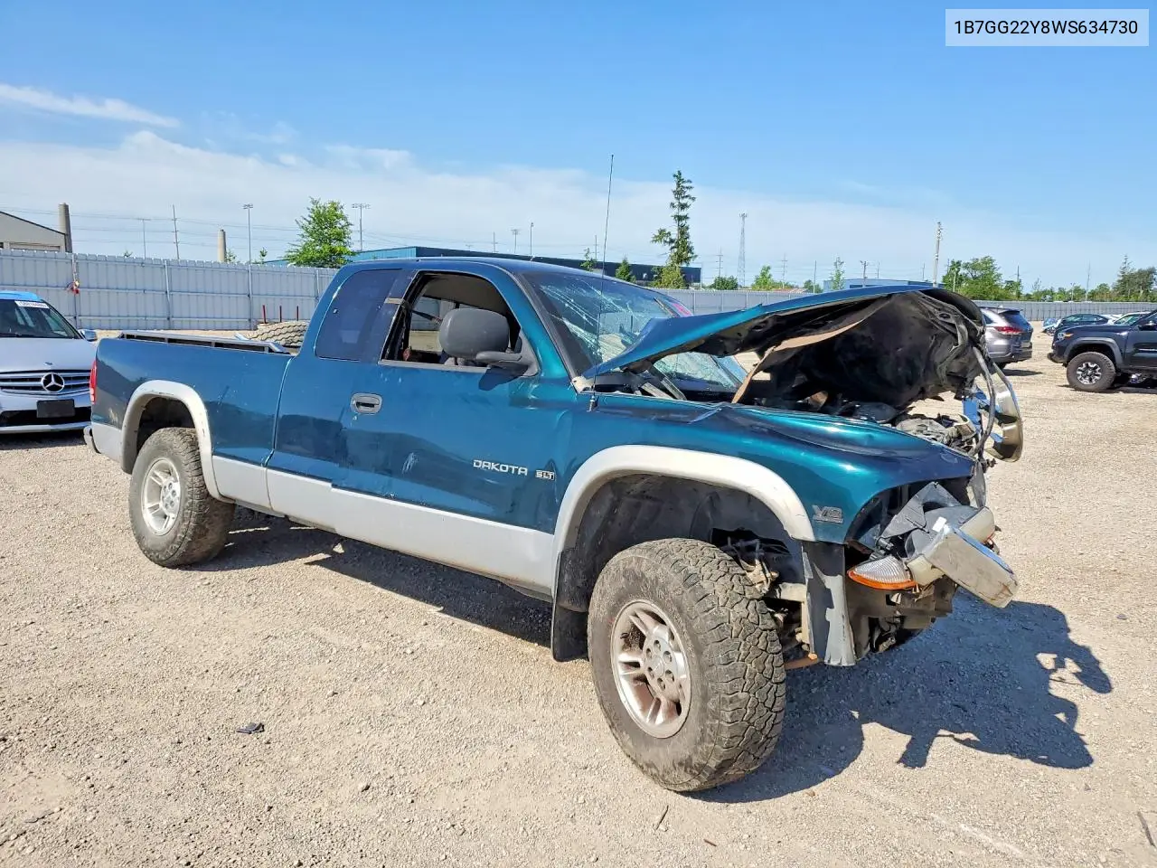 1998 Dodge Dakota VIN: 1B7GG22Y8WS634730 Lot: 58787426