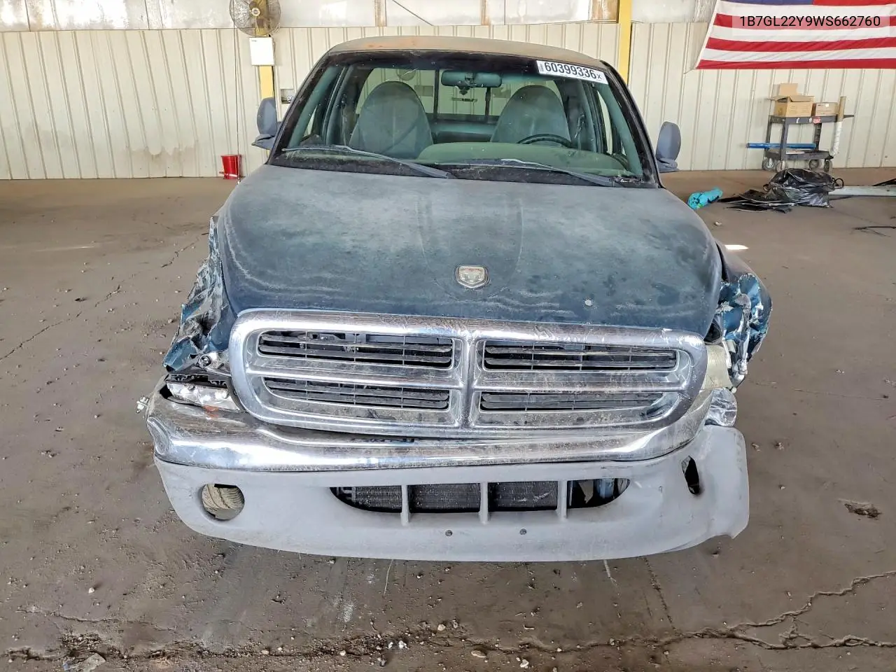 1998 Dodge Dakota VIN: 1B7GL22Y9WS662760 Lot: 60399336